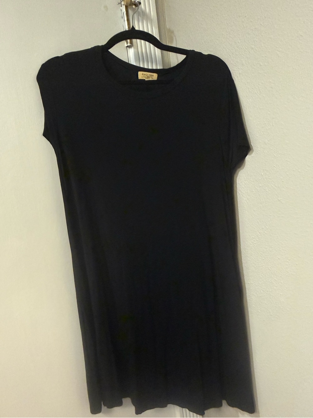 Piko 1988 Black Short Sleeve Shirt Dress